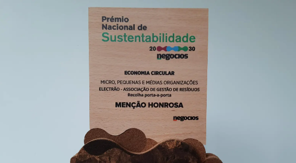 Projeto de recolha porta a porta do Electrão distinguido com Menção Honrosa do Prémio Nacional de Sustentabilidade